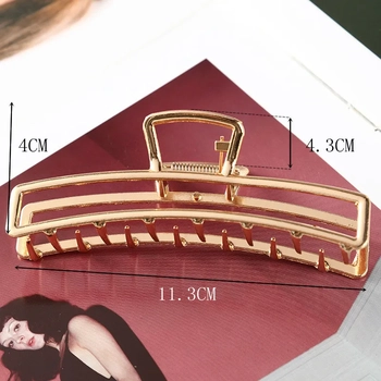 Nova Metal Hair Claw Clip – Minimalist Solid Color Finish