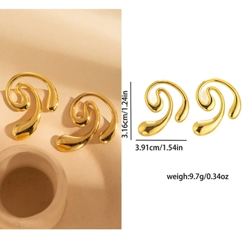 Jane Eyre Ember Titanium Steel Stud Earrings
