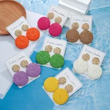 TropiBloom Raffia Drop Earrings