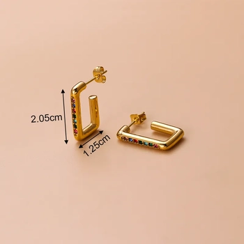 Zera Open Hoop Zircon Earrings