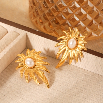 Luna Leaf Ear Studs