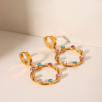 Aurora Luxe Colourful O-Shaped Earrings