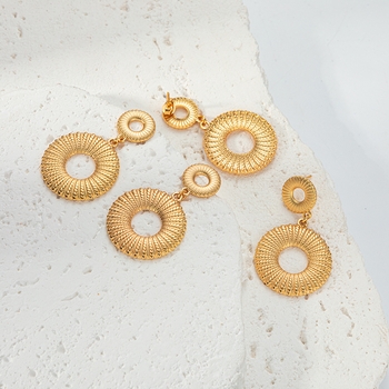 Duo Circle Drops Earrings