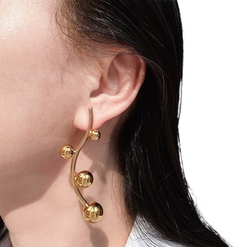Nørra Geometric 24K Gold-Plated Stud Earrings