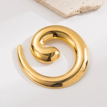 Nita Geometric Brooch. - Gold 