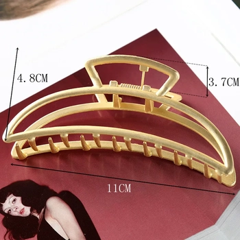 Nova Metal Hair Claw Clip – Minimalist Solid Color Finish - Gold 