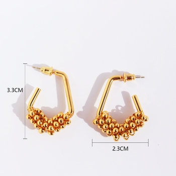 Celestia 24K Gold Plated Brass Studs - Default M
