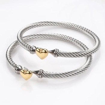 Twist of Love Bangle - Silver 