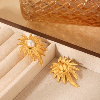 Luna Leaf Ear Studs