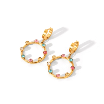 Aurora Luxe Colourful O-Shaped Earrings
